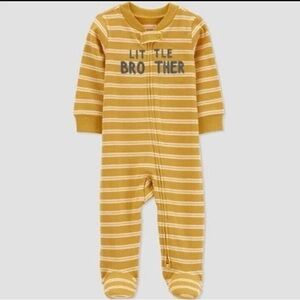Set of 4 - Carter’s assorted sizes “Little Brother” pajamas and jumpsuit